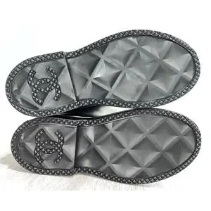 CHANEL | Shoes | Chanel 22k Black White Caoutchouc Cc Logo